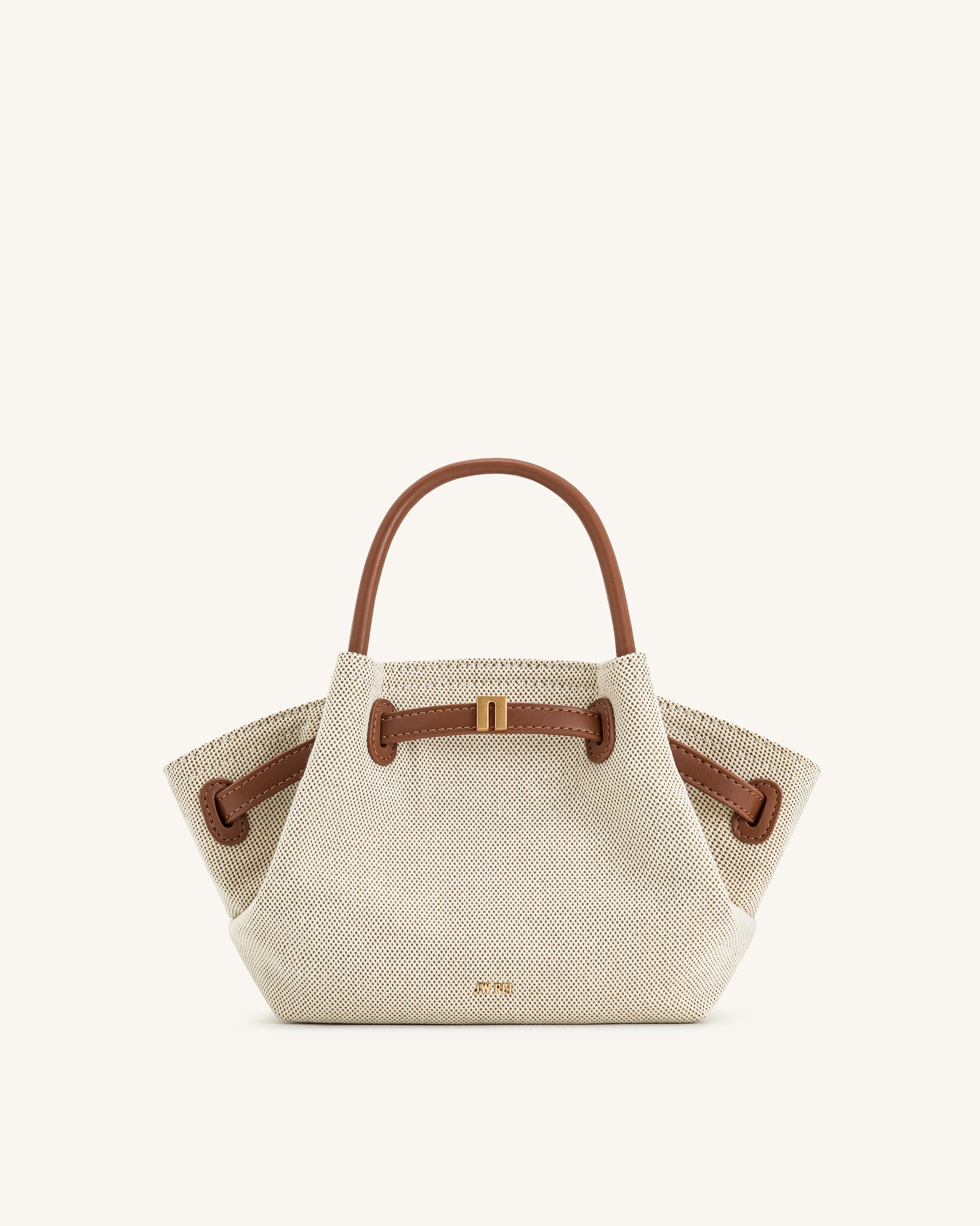 Hana-Mini-Tote-Bag-Brown-Canvas-1 Women Fashion Tote Bag Style-big:1054 - Image 1