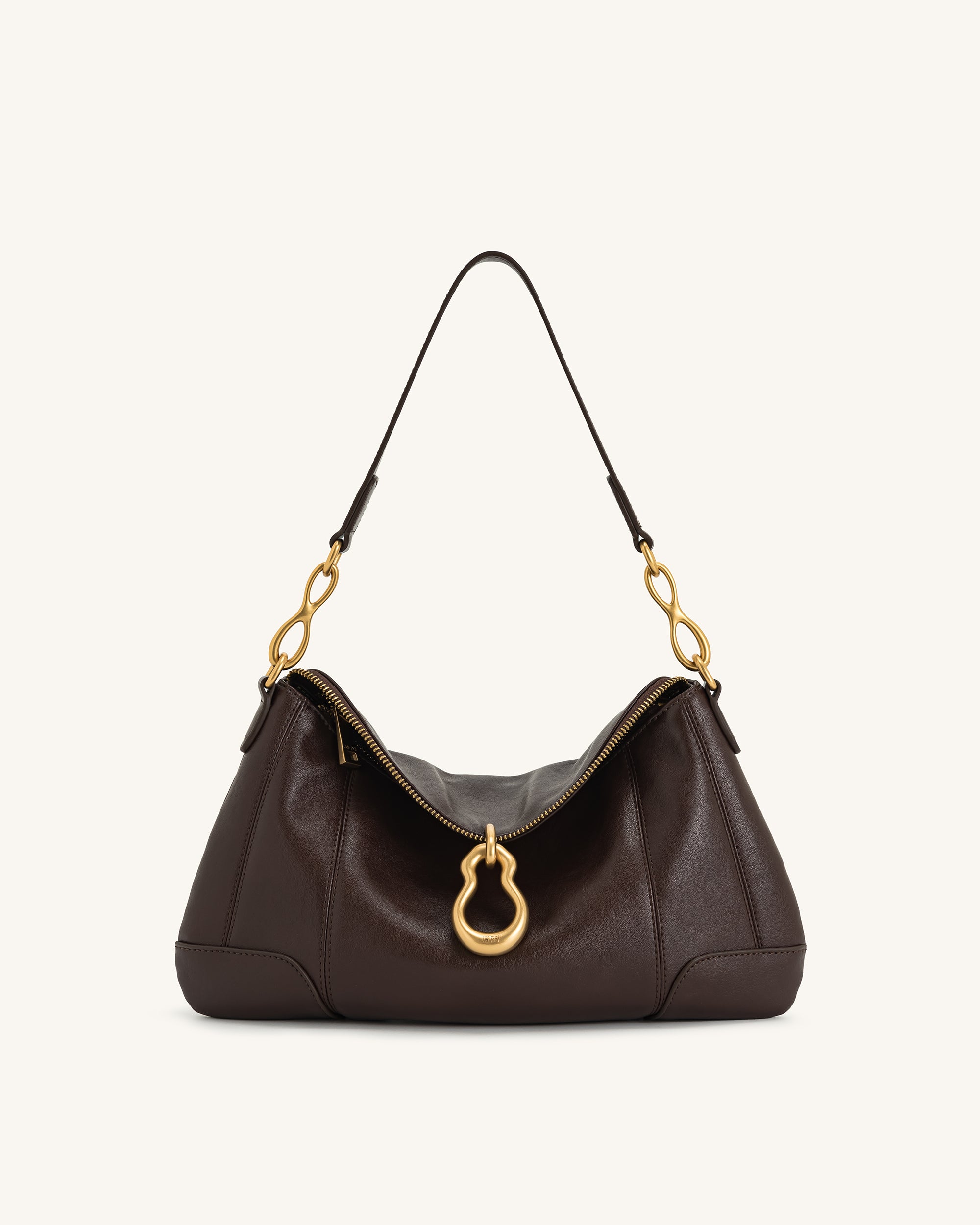 Jayla-Metal-Pendant-Embellished-Shoulder-Bag-Dark-Brown-1 Women Fashion Tote Bag Style-big:1060 - Image 1
